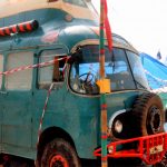 Mad Bedford / VW bus in green fields